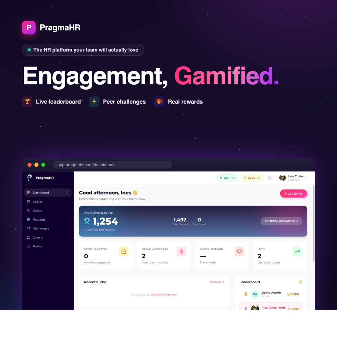 PragmaHR — engagement, gamified